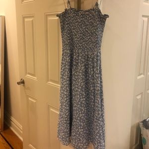 Reformation Blue Floral Dress